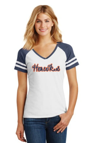 Hawks Game V-Neck Tee