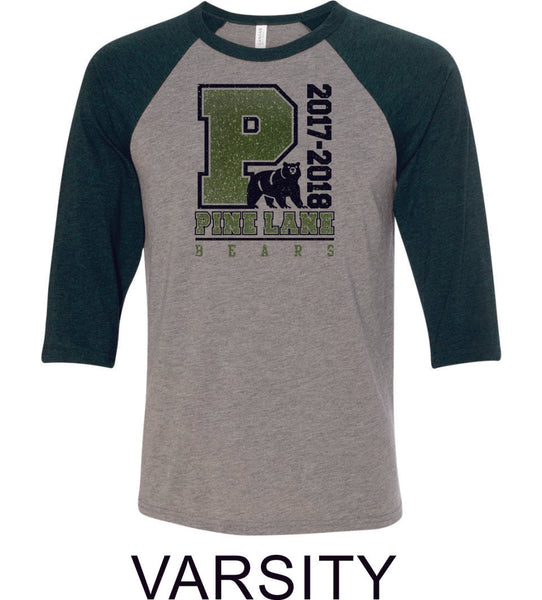 PLE Raglan T-Shirt in 2 Designs- Matte and Glitter