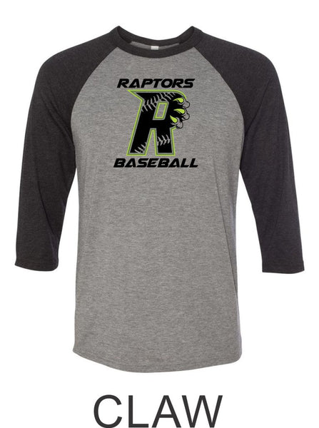 Raptors Baseball Raglan Unisex T-Shirt- 5 designs- Matte and Glitter