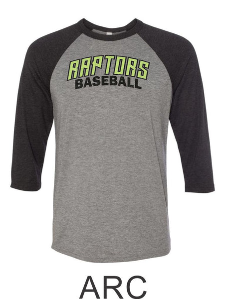 Raptors Baseball Raglan Unisex T-Shirt- 5 designs- Matte and Glitter
