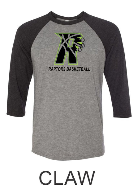 Raptors Basketball Raglan Unisex T-Shirt- 5 designs- Matte and Glitter