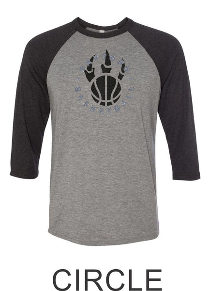 Raptors Basketball Raglan Unisex T-Shirt- 5 designs- Matte and Glitter