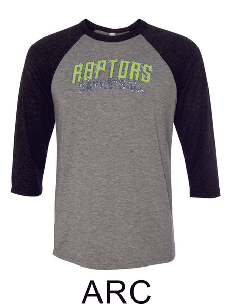 Raptors Basketball Raglan Unisex T-Shirt- 5 designs- Matte and Glitter