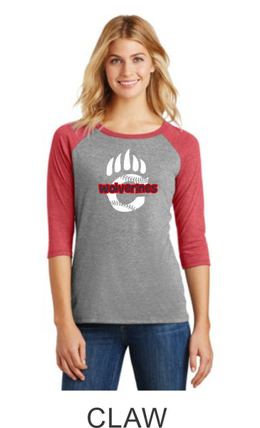 Chap Baseball Raglan- in 4 designs- Matte or Glitter