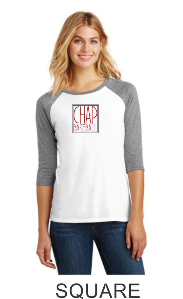 Chap Baseball Raglan- in 4 designs- Matte or Glitter