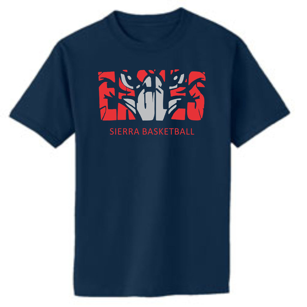 Sierra Eagles Basketball Face Tee