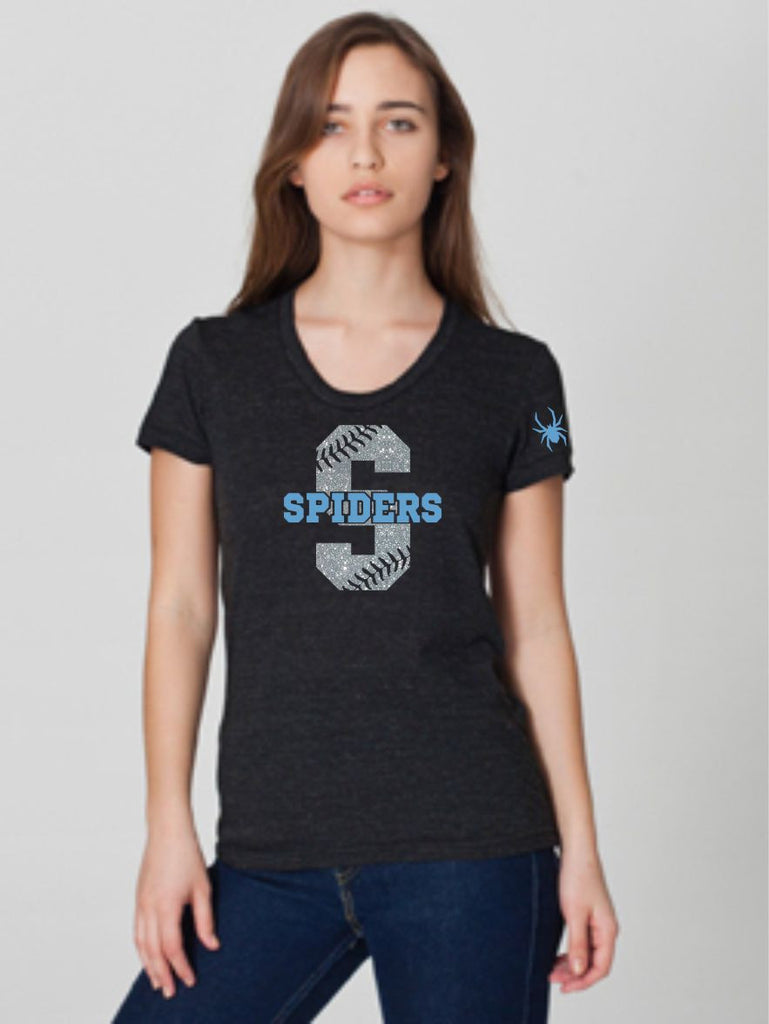 Spiders "S" Track Tee- Matte or Glitter