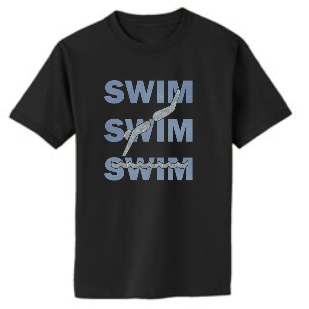 Swim Swim Swim Basic Tee- Matte or Glitter