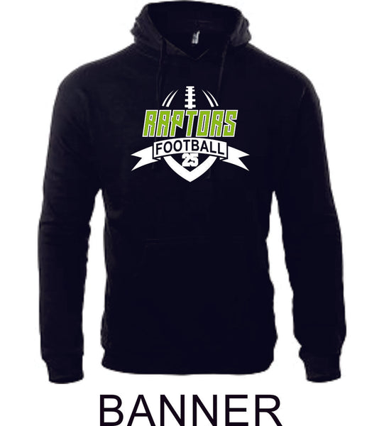 Raptors Football Adult Unisex Premium Hoodie- 5 designs- Matte or Glitter
