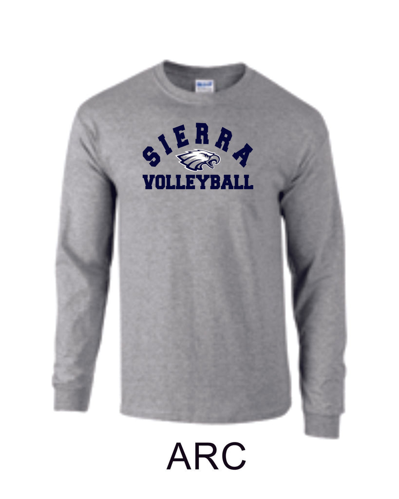 Sierra VOLLEYBALL Long Sleeve Tee- 4 designs-Matte or Glitter