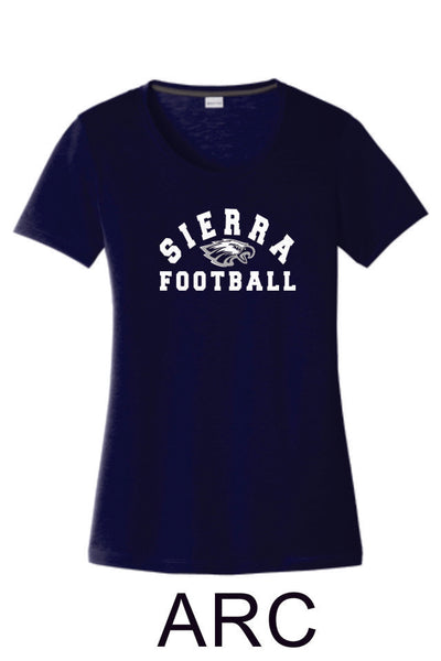 Sierra FOOTBALL Sport-Tek Ladies Wicking Tee - 4 designs