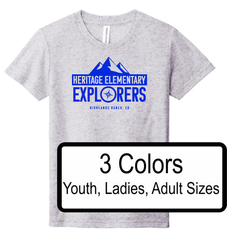 Heritage Triblend Tee-3 Designs- Matte or Glitter