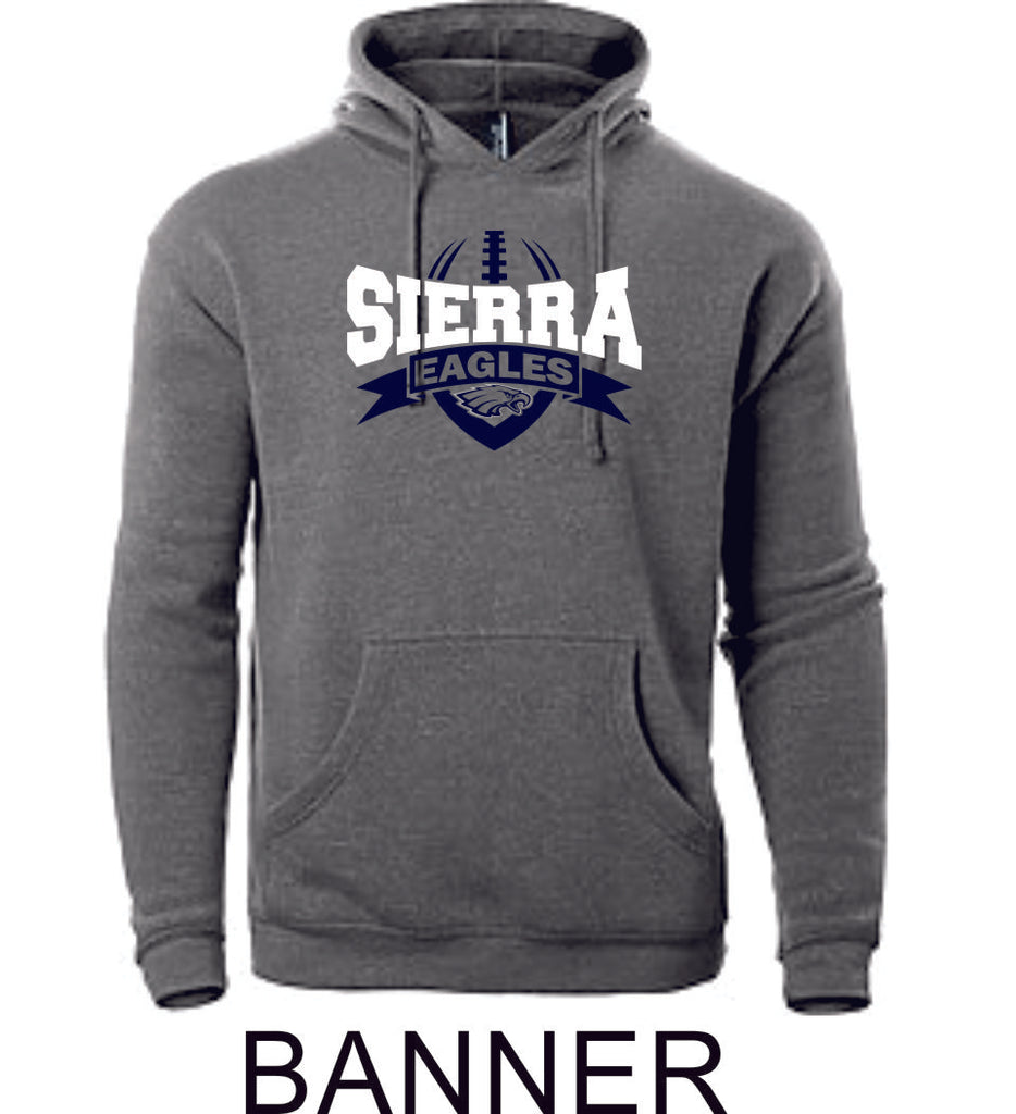 Sierra FOOTBALL Premium Unisex Hoodie- 4 Designs- Matte or Glitter