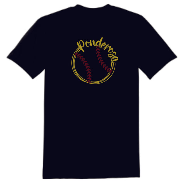 Pondo Baseball Basic BASEBALL Tee- Matte or Glitter