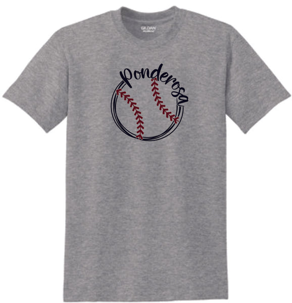 Pondo Baseball Basic BASEBALL Tee- Matte or Glitter