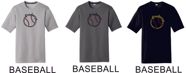 Pondo Baseball Cotton Touch Wicking Tee- 5 Designs