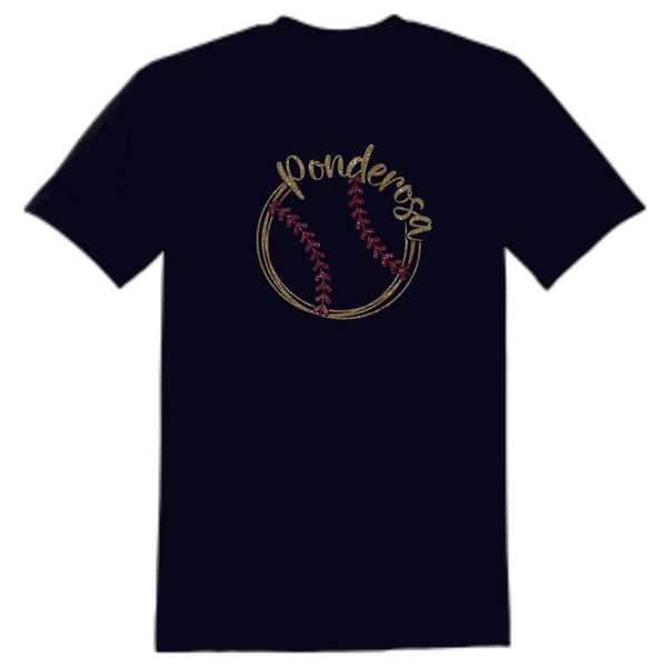 Pondo Baseball Basic BASEBALL Tee- Matte or Glitter