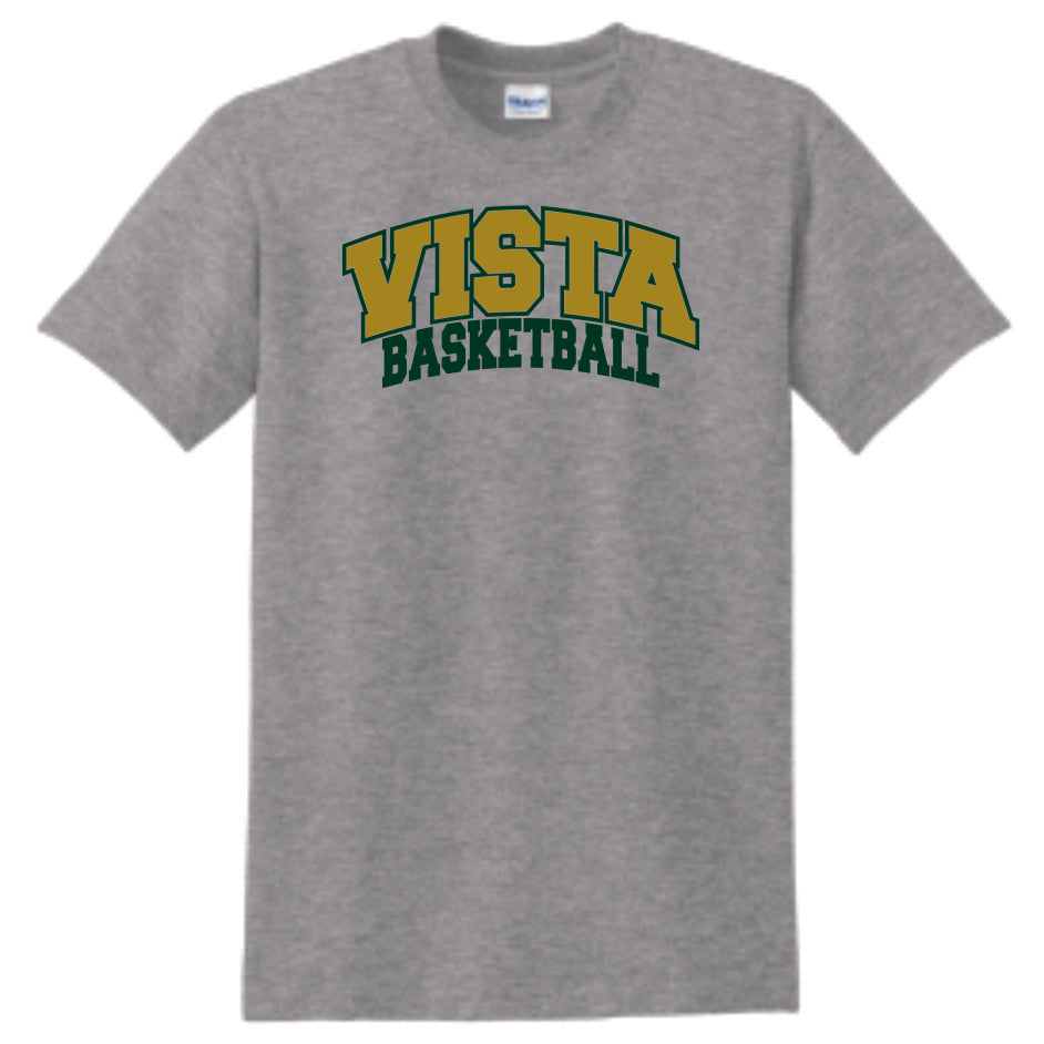 MVHS Basketball Arc Design Basic Tee- Matte or Glitter