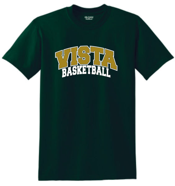 MVHS Basketball Arc Design Basic Tee- Matte or Glitter