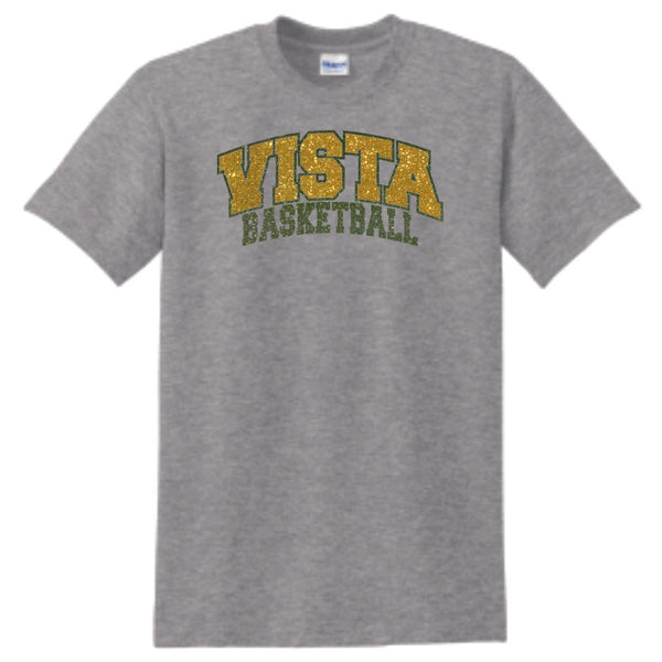 MVHS Basketball Arc Design Basic Tee- Matte or Glitter