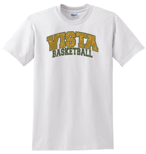 MVHS Basketball Arc Design Basic Tee- Matte or Glitter