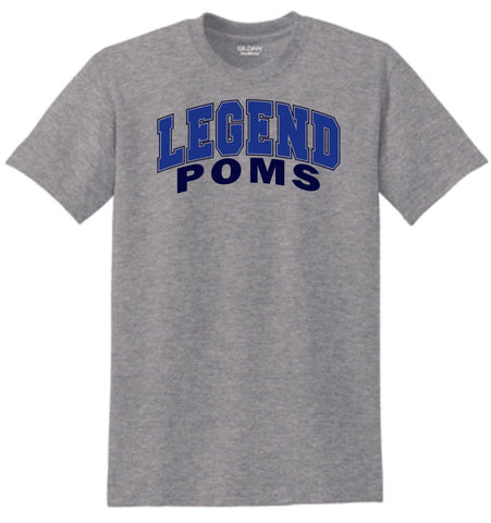 LT Poms Basic Arc Tee- Matte or Glitter