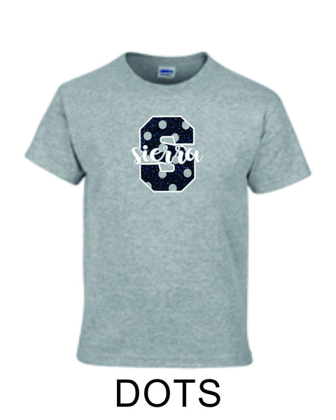 Sierra Basic Tee in 4 Designs- Matte or Glitter