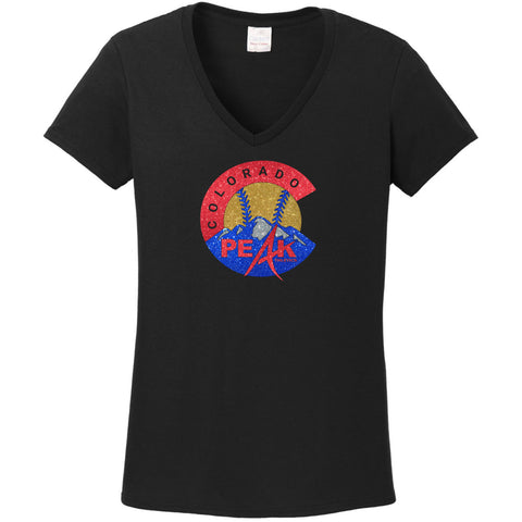 Peak Softball Logo Ladies Short Sleeve Tee- Matte or Glitter