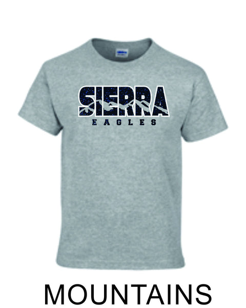 Sierra Basic Tee in 4 Designs- Matte or Glitter