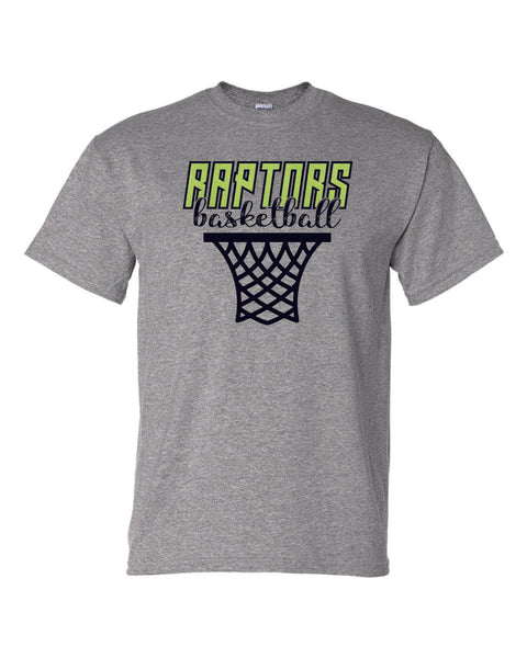 Raptors Basketball Hoop Design Basic Tee- Matte or Glitter