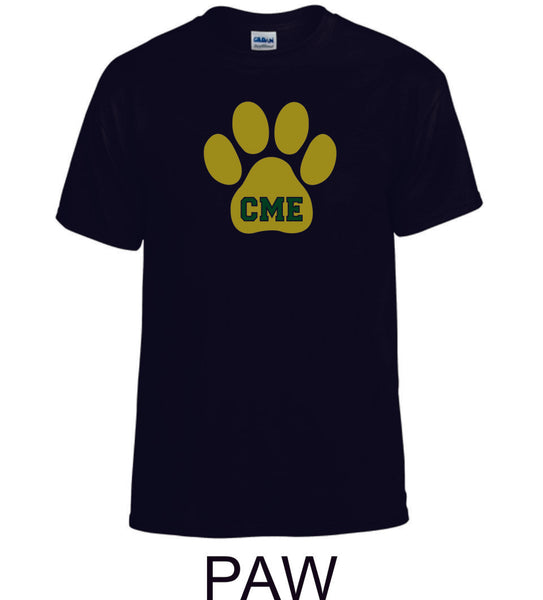CME Paw Design Basic Tee- Matte or Glitter