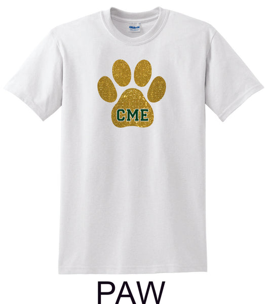 CME Paw Design Basic Tee- Matte or Glitter