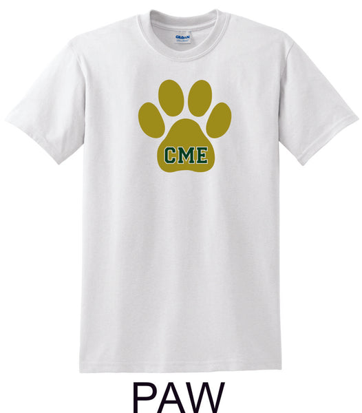 CME Paw Design Basic Tee- Matte or Glitter