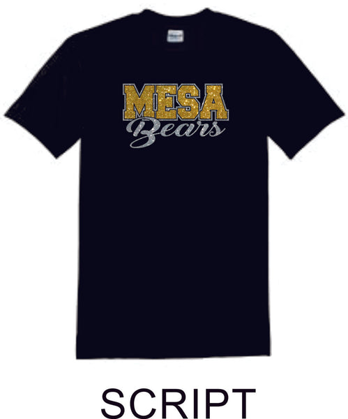 Mesa MS  Basic SCRIPT Tee- Matte or Glitter