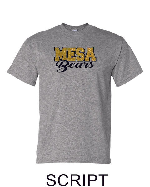 Mesa MS  Basic SCRIPT Tee- Matte or Glitter