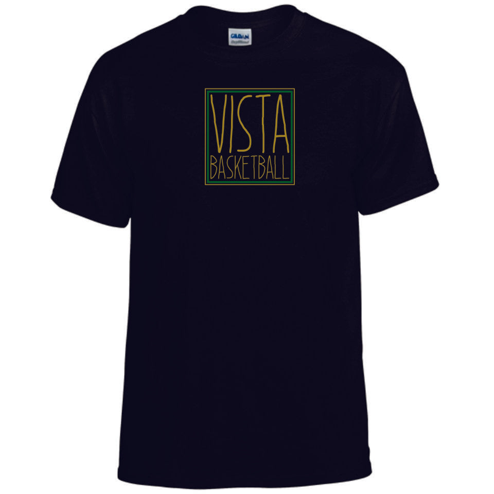 MVHS Basketball Square Design Basic Tee- Matte or Glitter
