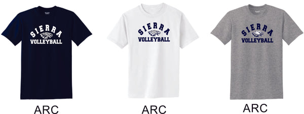 Sierra VOLLEYBALL Basic Tee- 4 Designs- Matte or Glitter