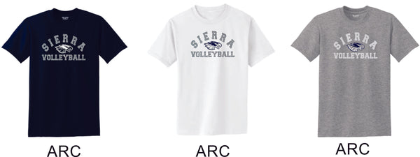 Sierra VOLLEYBALL Basic Tee- 4 Designs- Matte or Glitter