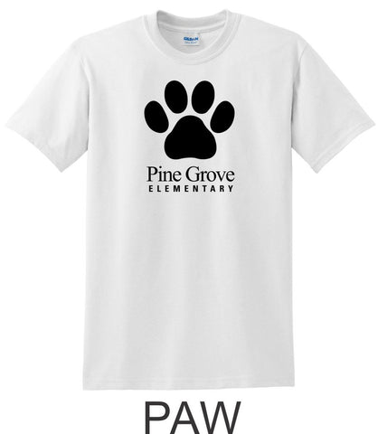 PGE White Basic Tee- 4 Designs- Matte or Glitter
