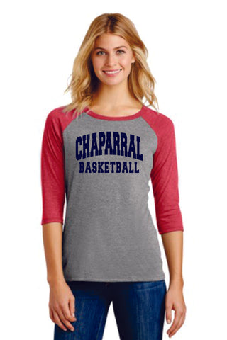 Chap Basketball Ladies Raglan -4 designs - Matte or Glitter