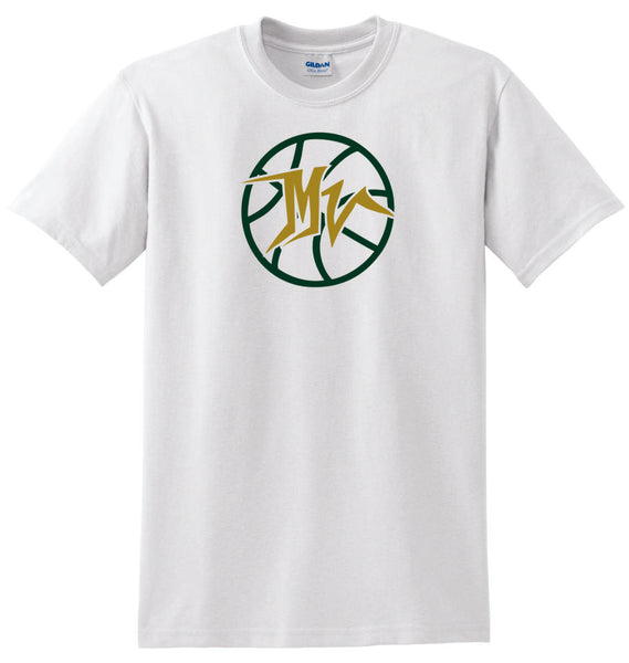MVHS Basketball Circle Design Basic Tee- Matte or Glitter