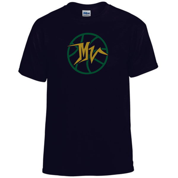 MVHS Basketball Circle Design Basic Tee- Matte or Glitter