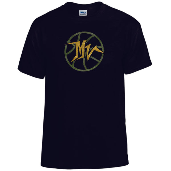 MVHS Basketball Circle Design Basic Tee- Matte or Glitter