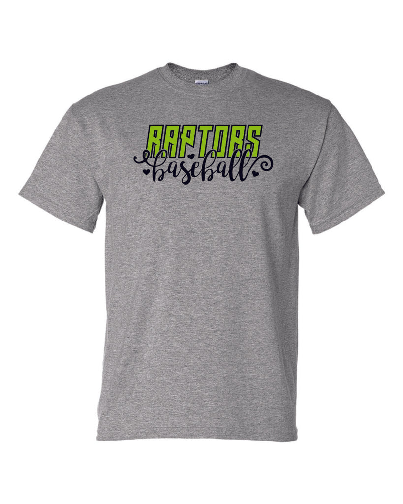 Raptors Script Design Basic Tee- 4 Sports- Matte or Glitter