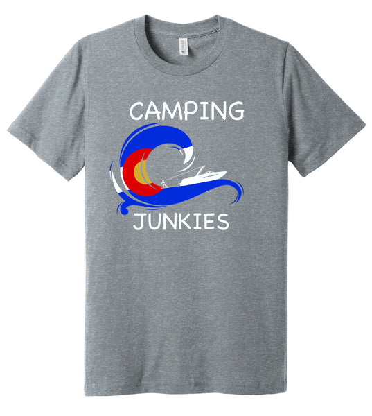 Camping Junkies Mens and Youth Tee