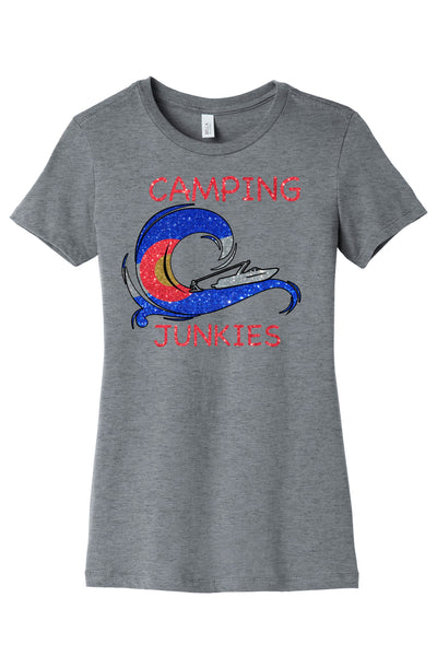 Camping Junkies Ladies Tee