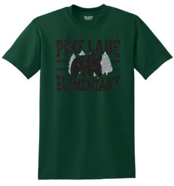 PLE Stripes Design Basic Tee- Matte or Glitter