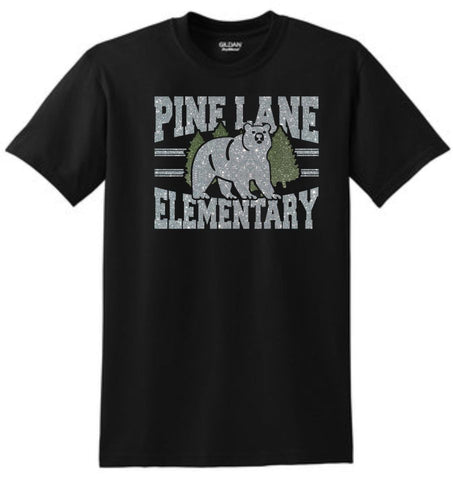 PLE Stripes Design Basic Tee- Matte or Glitter