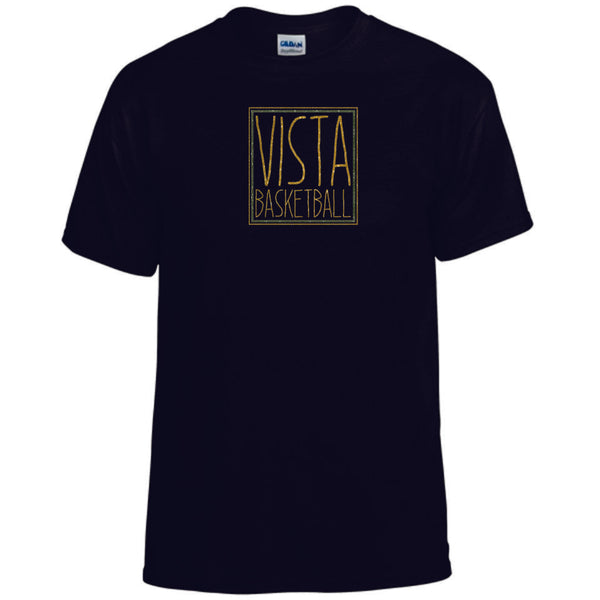 MVHS Basketball Square Design Basic Tee- Matte or Glitter