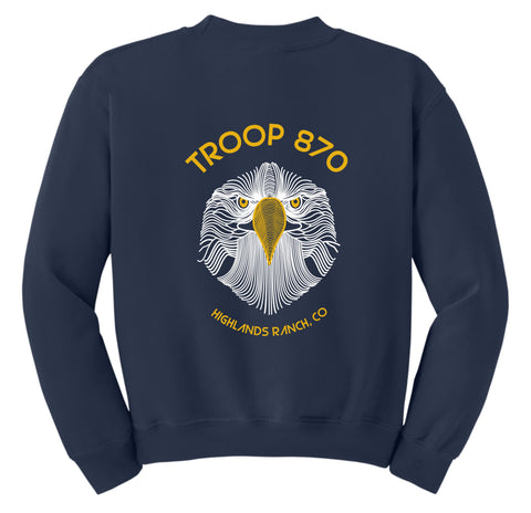 Troop 870 Crewneck Sweatshirt- youth and adult sizes